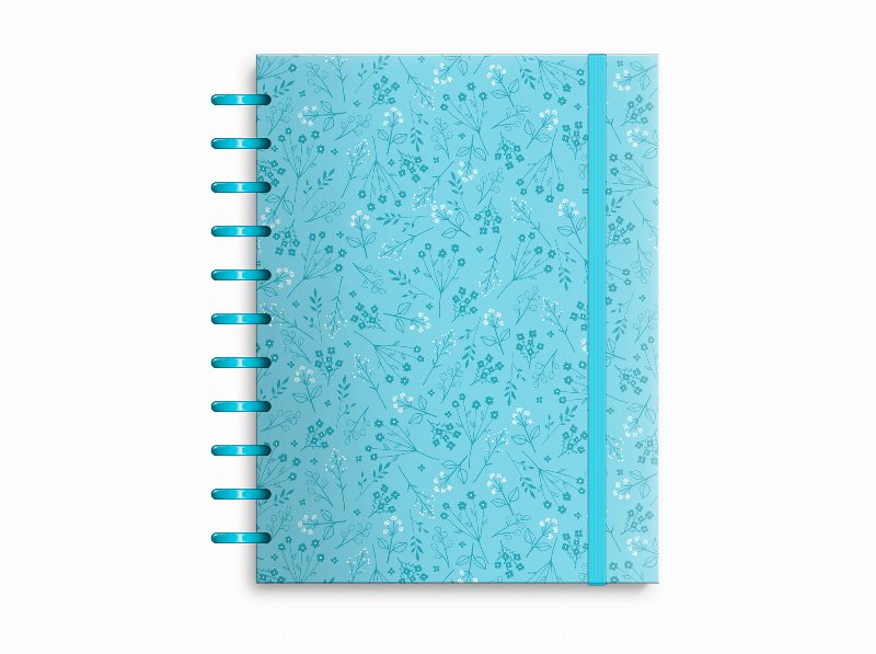 Caderno Ecosmart A4 Ambar Lilies 100 Folhas 25X30.8X2.8Cm