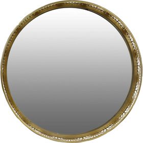 Tabuleiro Redondo 30Cm Dourado Kasa