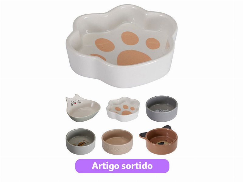 Comedouro Para Cão Dogs Collection Cerâmica 12.5Cm Modelos Sortidos
