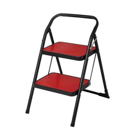 Escadote 2 Degraus Vermelho E Preto Boost 1 Un