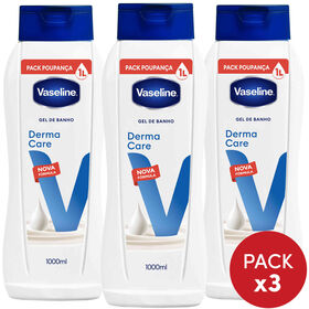 Gel De Banho Derma Care Vaseline 3 X 1 Lt
