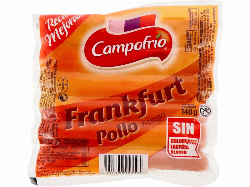 Salsichas De Frango Campofrio Frankfurt 140 g