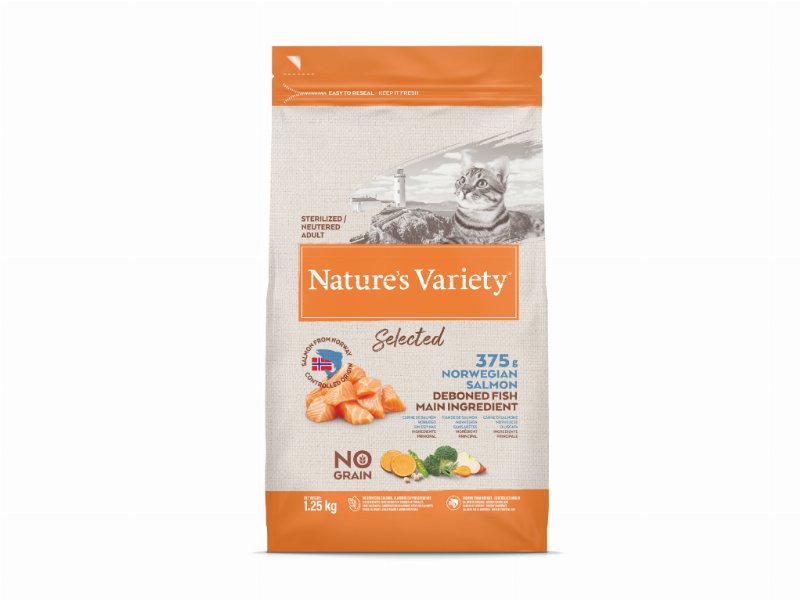 Ração Gato Nature's Variety No Grain Esterilizado Salmão 1.25 kg