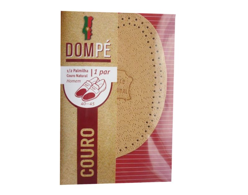 1/2 Palmilha Dom Pé Couro Natural 40/45