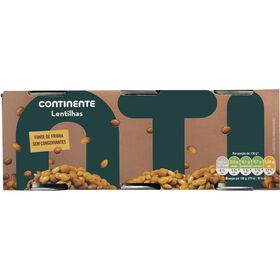 Lentilhas Cozidas Continente 3 X 130 gr (Peso Escorrido 3 X 130 gr)