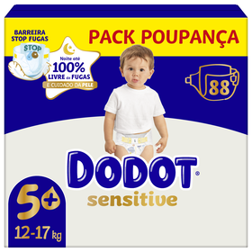 Fraldas Sensitive Extra 12-17 kg T5+ Dodot 88 Un