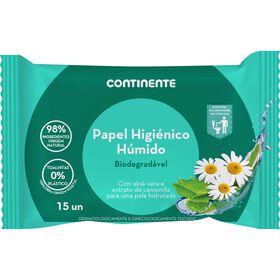 Papel Higiénico Húmido Biodegradável Continente 15 Un