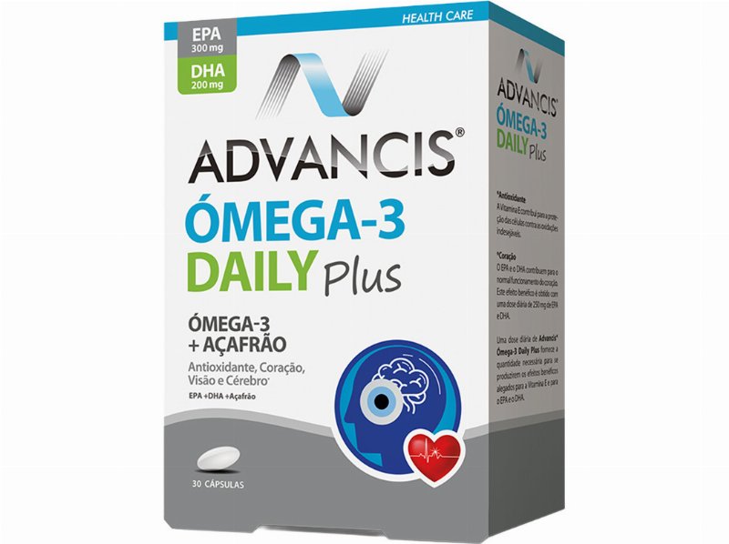 Suplemento Advancis Omega-3 Daily Plus 30 Cáps