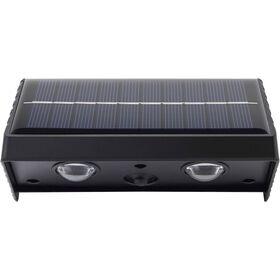 Foco De Parede Solar 2 Leds Preto Boost