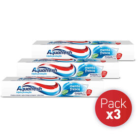 Pasta De Dentes Tripla Proteção Menta Fresca Aquafresh 3 X 75 ml