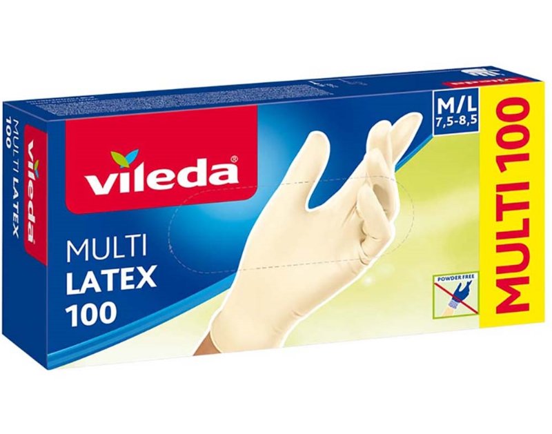 Luvas Vileda Tamanho Médio-Grande 100Un