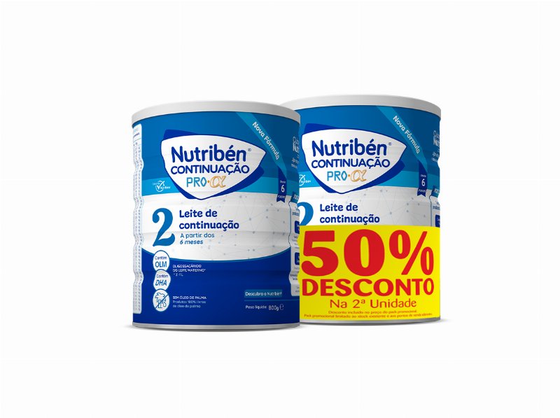 Leite Nutriben Continuação 2X800 g 50% 2ª Un