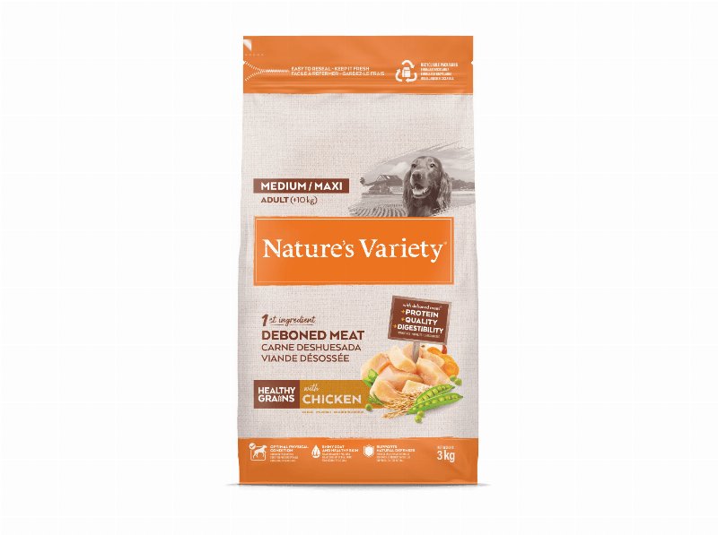 Ração Cão Nature's Variety Médio Adulto Frango 3 kg