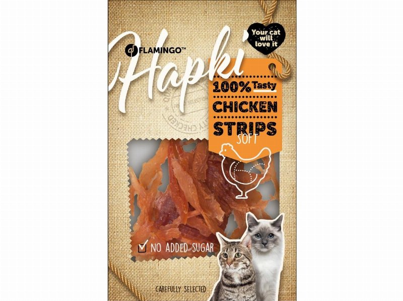 Snack Para Gato Flamingo Tiras De Frango 85 g