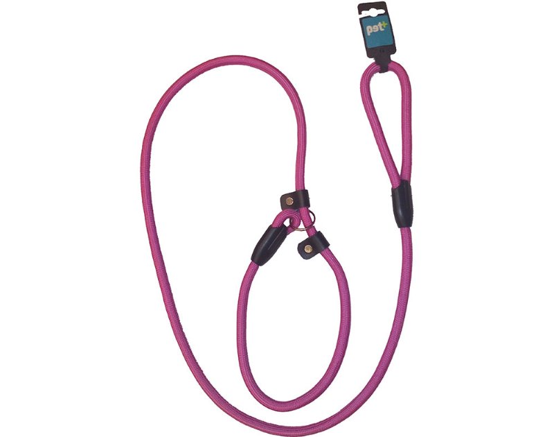 Trela Pet+ Com Estrangulador Redonda Rosa 13Mmx200Cm