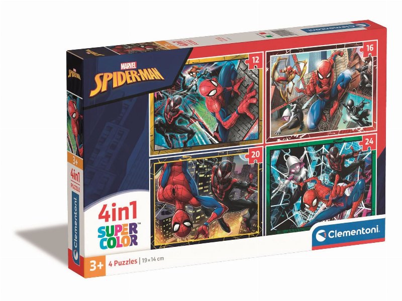 Puzzle Spiderman Clementoni 4 Em 1