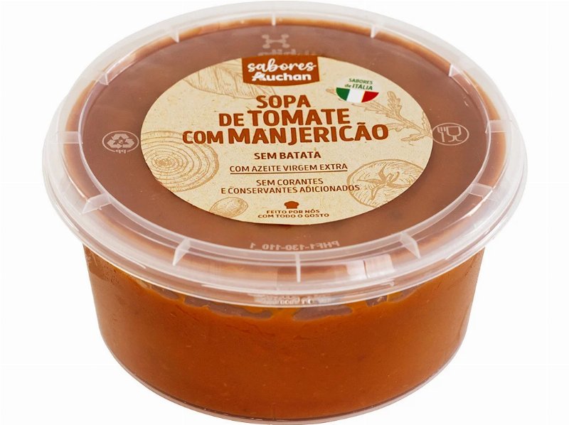 Sopa De Tomate E Manjericão Sabores Auchan Sem Batata 400 g