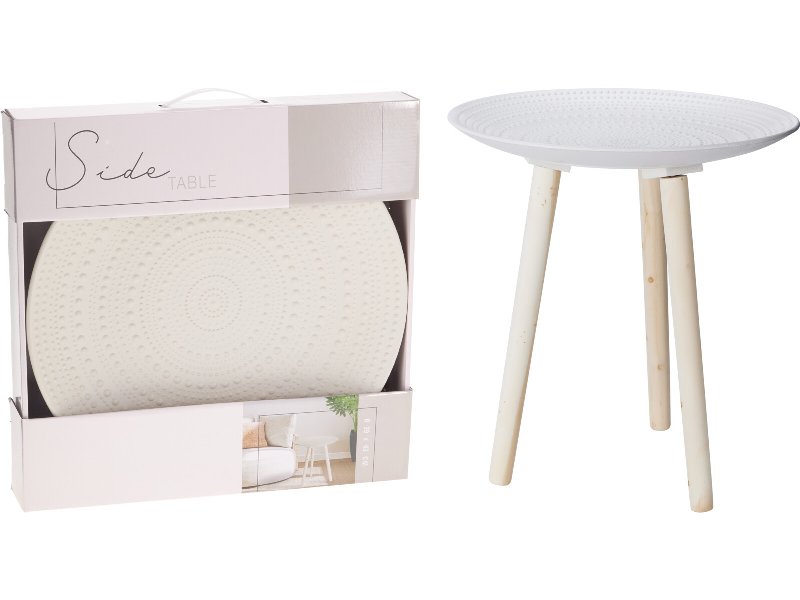 Mesa Apoio Branco 40X40X41Cm