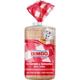 Pão De Forma 10 Cereais E Sementes Sem Côdea Bimbo 450 gr