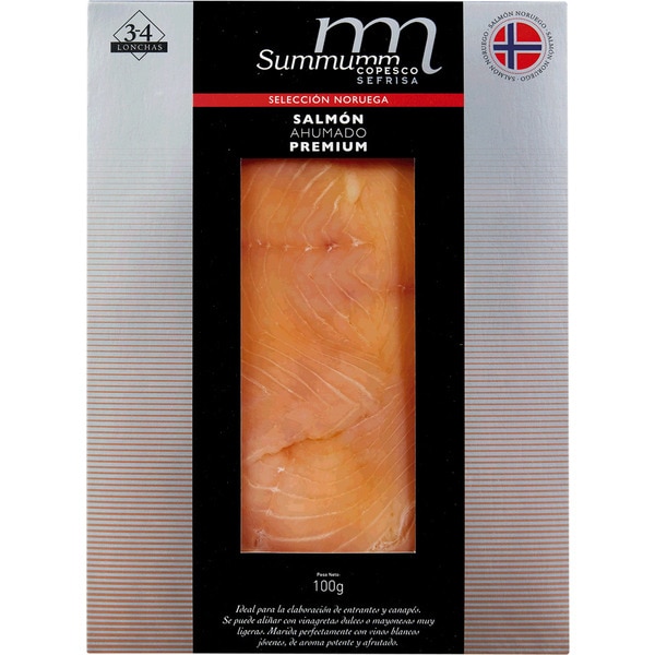 Lombo De Salmão Fumado Premium Mini Fatias 100 g
