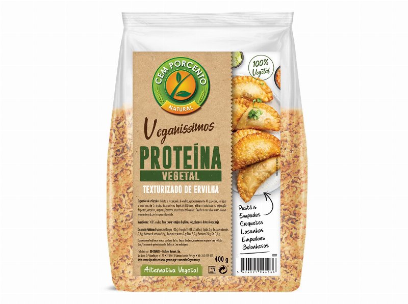Proteína Texturizada Cem Porcento Ervilha 400 g