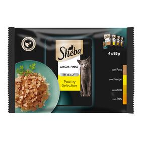 Comida Húmida Para Gato Adulto Aves Saquetas Sheba 4 X 85 g