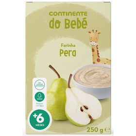 Papa Infantil Farinha Láctea Pera +6M Continente Do Bebé 250 gr