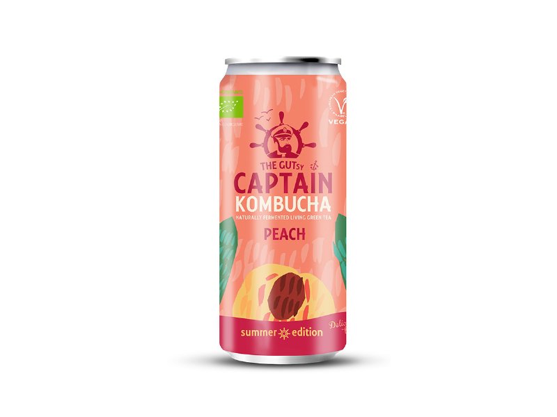 Kombucha The Gutsy Captain Pessego Bio 250 ml