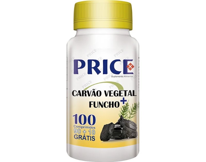 Suplemento Price Carvão Vegetal+Funcho 90+10 Comprimidos
