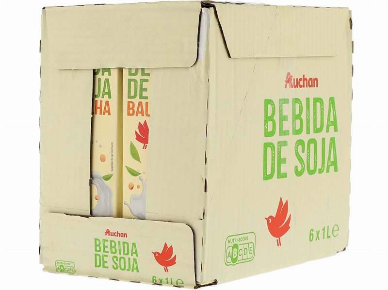 Bebida Soja Auchan Baunilha 6X1 l