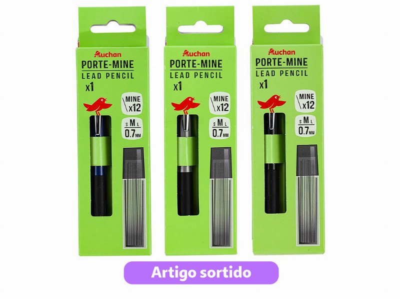 Lapiseira Auchan Com 12 Minas 0.7Mm Cores Sortidas
