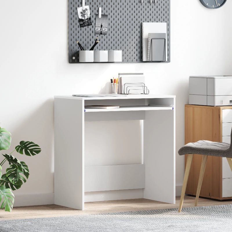 Hkh Mesa De Computador Branca Madeira Engenheirada Compacta