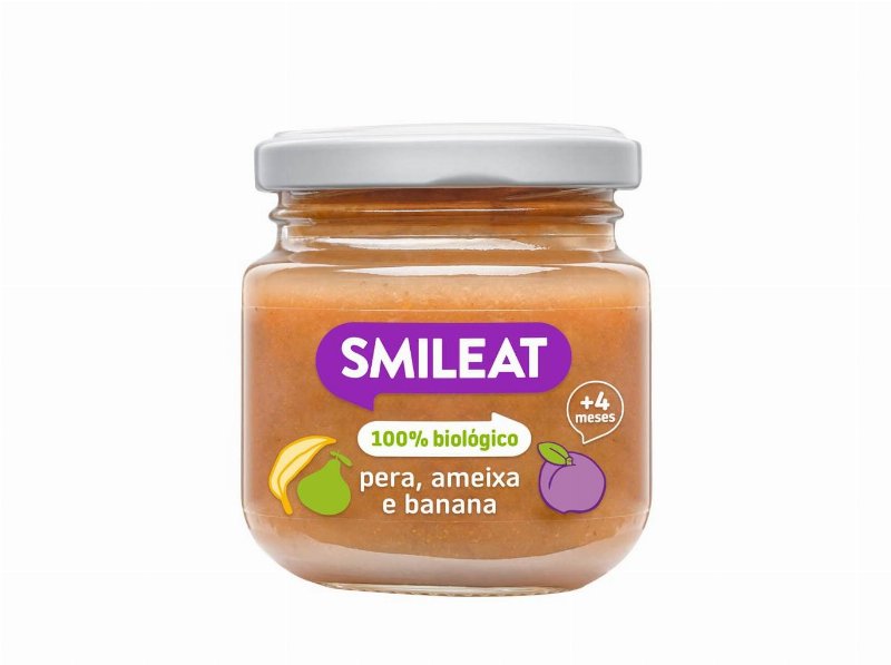 Boião Fruta Smileat Bio Pera Ameixa E Banana 130 gr