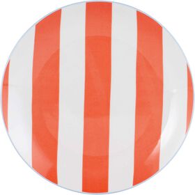 Prato 20,5Cm Riscas Laranja Kasa