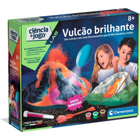 Clementoni - Kit Ciência & Jogo Vulcão Brilhante
