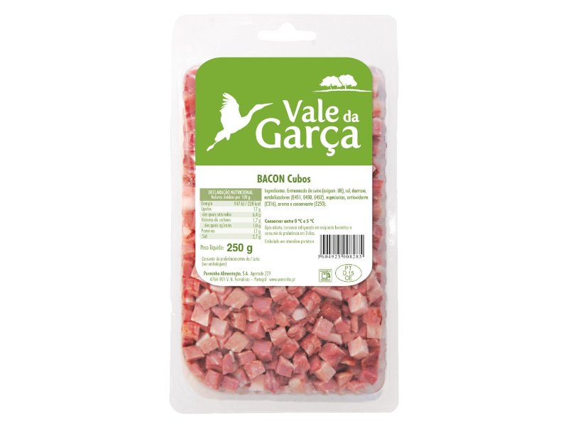Bacon Vale Da Garça Cubos 250 g
