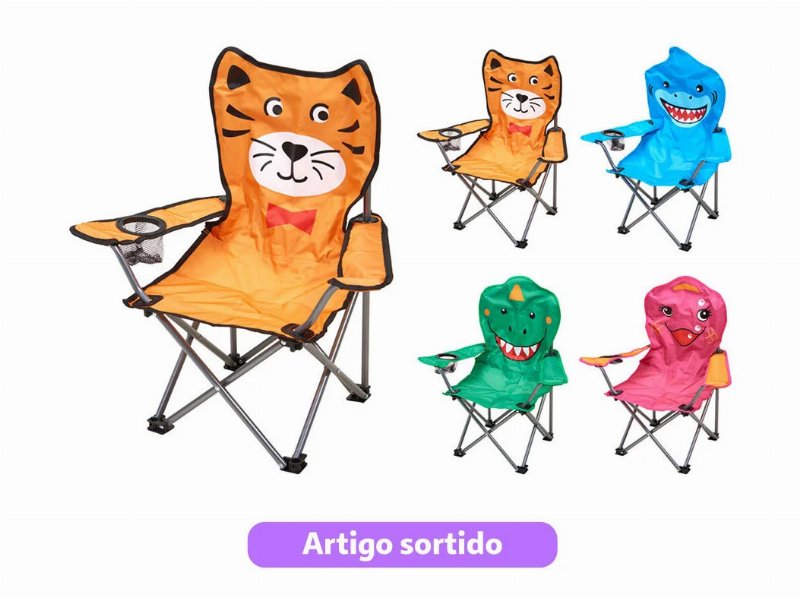 Cadeira Dobrável Para Criança 35X35X60Cm Modelos Sortidos