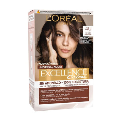 Coloração Excellence Nudes Castanho 4U Excellence L'oreal Paris 1Un