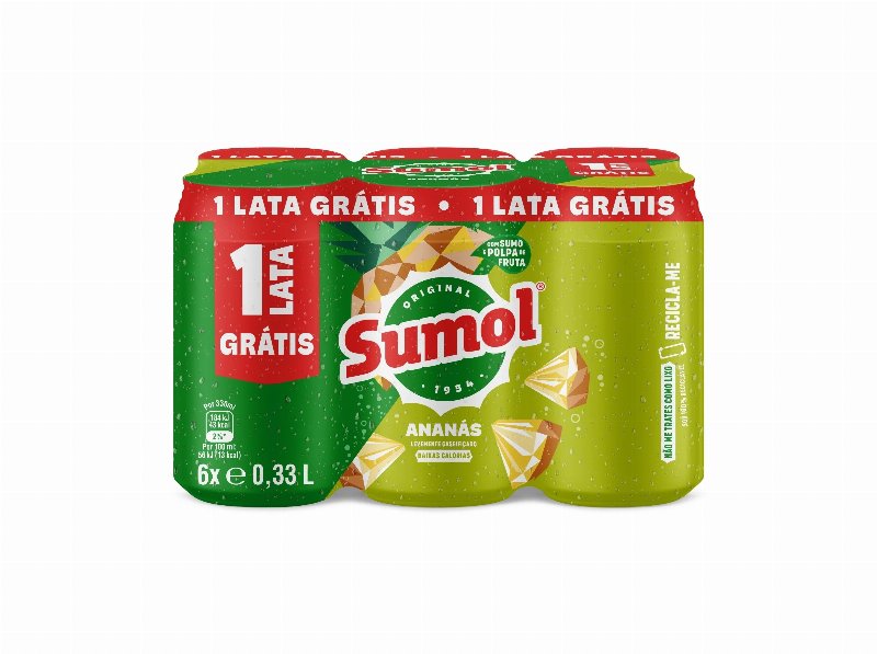 Refrigerante Com Gás Sumol Ananas Lata 6X0.33 l (Sdr)