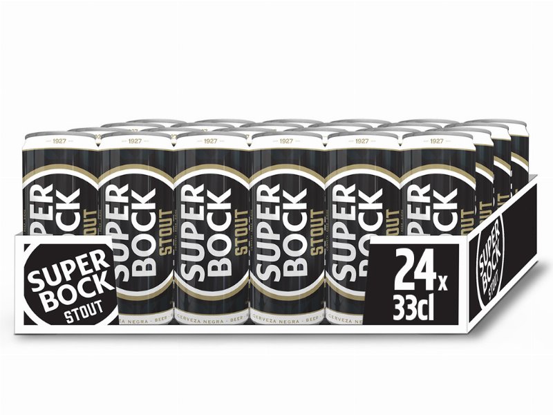 Cerveja Super Bock Preta Stout Lata 24X0.33 l