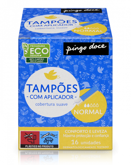 Tampão Com Aplicador Normal Pingo Doce 16Un