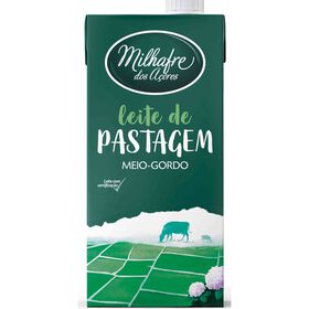 Leite Uht Meio Gordo Pastagem Açores Milhafre 1 Lt