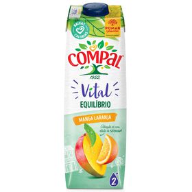 Néctar Manga E Laranja Com Stevia Compal Vital Equilíbrio 1 Lt