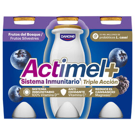 Iogurte Líquido Defesa Frutos Silvestres Tripla Ação Actimel Danone 600 gr (6 Un)
