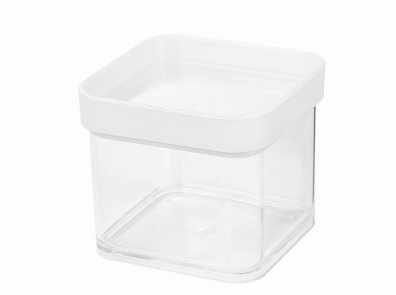 Caixa Em Plástico Quadrada Actuel Transparente / Branco 0.5 l