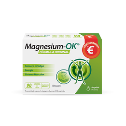 Suplemento Alimentar De Magnésio 90 Comprimidos Magnesium Ok 0.091Kg