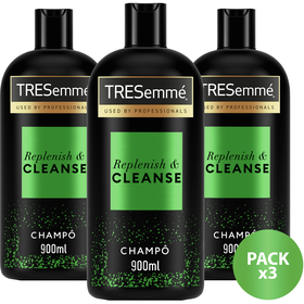 Champô Replenish & Cleanse Tresemmé 3 X 900 ml