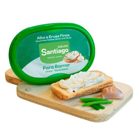 Queijo Para Barrar Com Alho E Ervas Santiago 150 gr