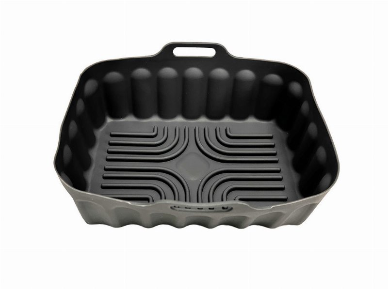 Conjunto De 2 Formas Para Airfryer Actuel Silicone Preto 20.5X14Cm