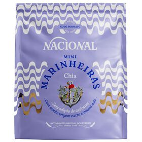 Bolachas Mini Marinheiras Com Chia Nacional 50 gr